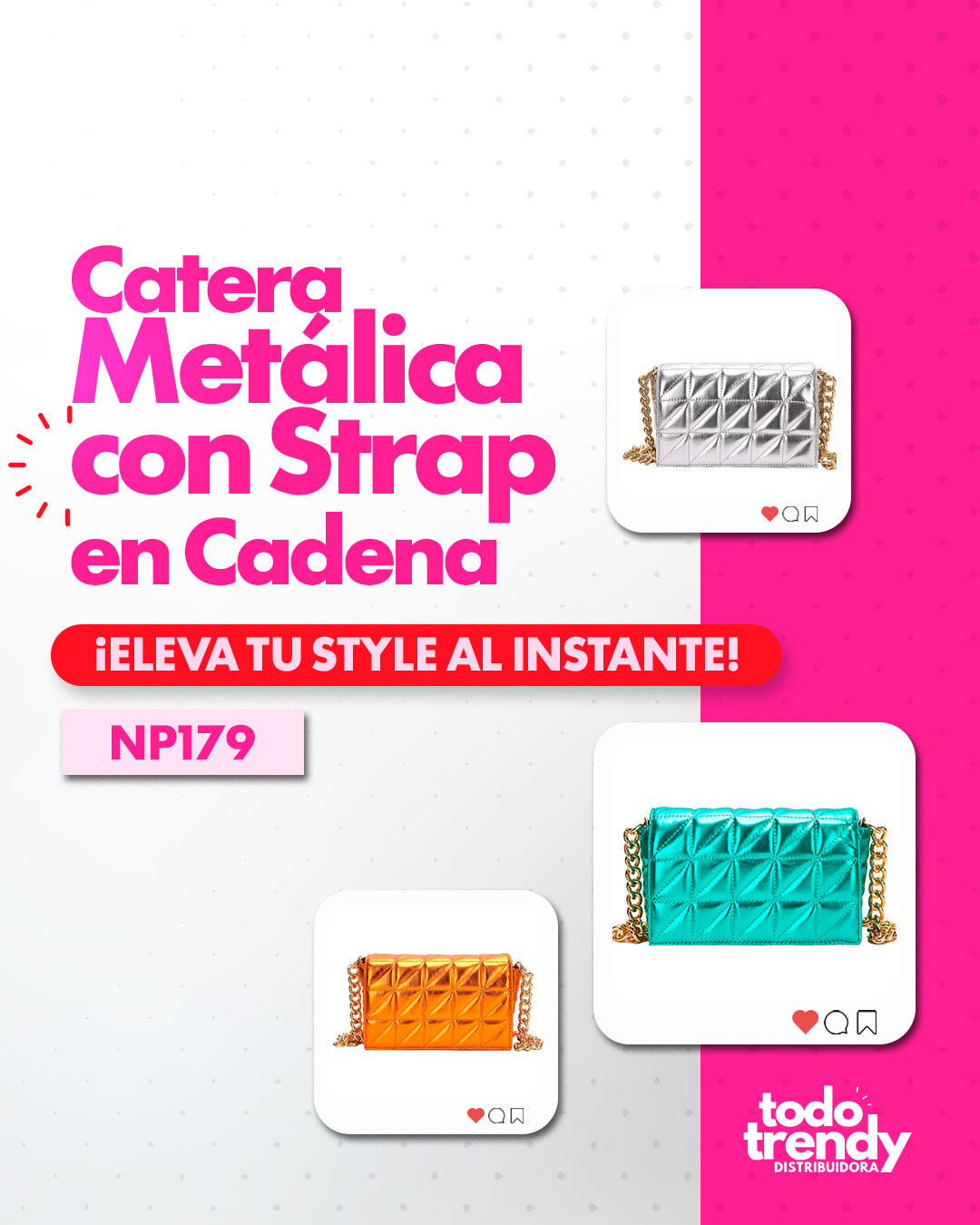 Cartera Metálica Elegante con Cadena – Eleva Tu Estilo en Segundos