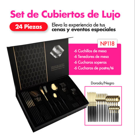 Set de Cubiertos de Lujo 24 Piezas - NP118